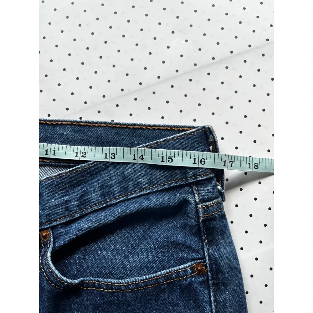 Levis 505 Regular Fit Straight Leg Blue Denim Jeans Mens 33x32 Medium Wash